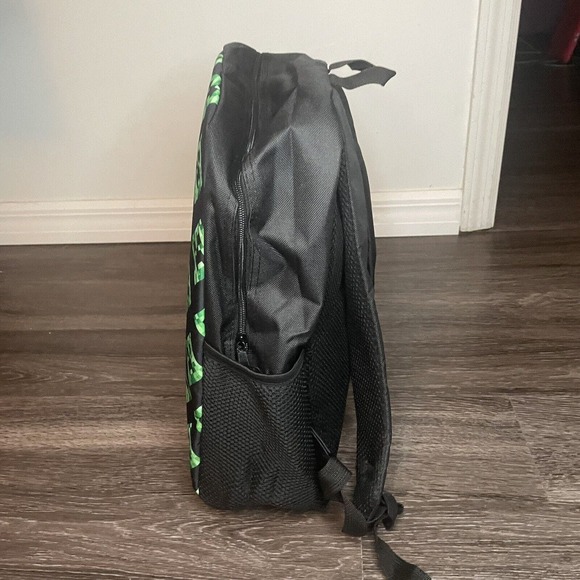 Minecraft Green & Black Creeper All Over Print‎ Backpack Water Bottle Holder - Picture 4 of 5